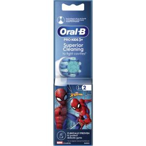 ORAL B PRO KIDS 3 SPIDERMAN TESTINA RICAMBIO SPAZZOLINO ELETTRICO 2 PEZZI