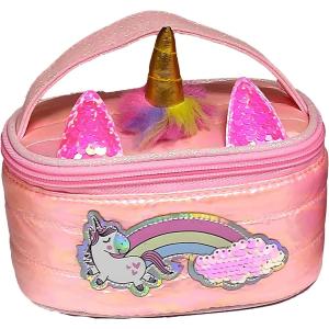 GIRABRILLA PUFFER UNICORN BEAUTY CASE ROSA