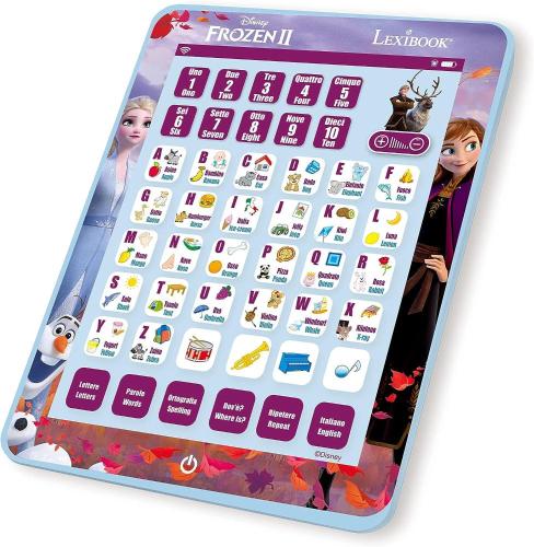 LEXIBOOK - TABLET FROZEN BILINGUE CON TOUCHSCREEN E EFFETTI SONORI