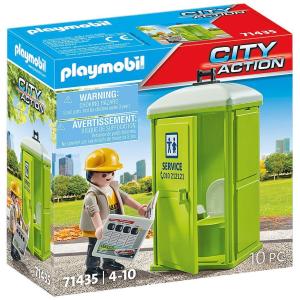 PLAYMOBIL CITY CLEANING TOILETTE MOBILE BAGNO CHIMICO