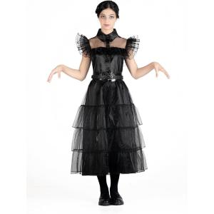 COSTUME MERCOLEDI' ADDAMS ABITO BALLO TAGLIA M 11-12 ANNI