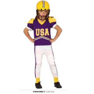 COSTUME GIOCATORE FOOTBALL AMERICANO BAMBINI TAGLIA 5-6 ANNI