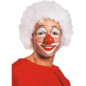 PARRUCCA RICCIA RICCIOLINA BIANCA  CLOWN
