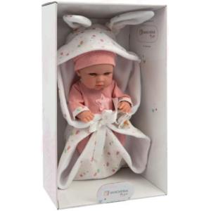 ARIAS - REBORN BEBÈ 33CM CON COPERTA ORECCHIE ROSA