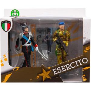 ESERCITO 8 CM 2 PERSONAGGI UFFICIALE DEI GRANATIERI E FANTE AEREOMOBILE