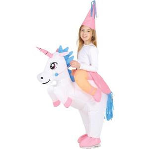COSTUME UNICORNO GONFIABILE BAMBINA TAGLIA M 7-9 ANNI