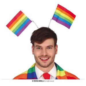 DIADEMA CERCHIETTO BANDIERA ARCOBALENO LGTB