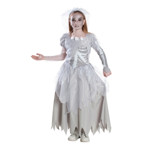COSTUME DEAD BRIDE BAMBINA - 11/12 ANNI SPOSA CADAVERE
