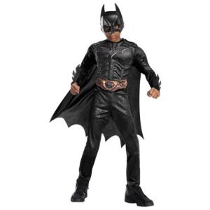 COSTUME BATMAN BLACK LINE DELUXE CON MUSCOLI TAGLIA L 8-10 ANNI USA