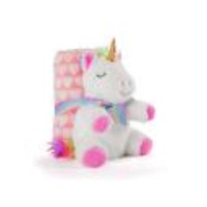 COPERTINA+PELUCHE WHITE UNICORN PERLETTI TOYS