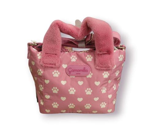 BORSA MINI HAND BAG CAMOMILLA ZAMPINE E CUORICINI ROSA