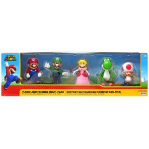 SUPER MARIO E I SUOI AMICI 5 PERSONAGGI 7 CM LUIGI PEACH YOSHI TOAD MARIO POS230277