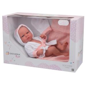 ARIAS - REBORN BEBÈ 40 CM CORPO VINILE BAGNETTO ROSA 60704