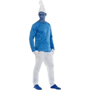 COSTUME PUFFO BLU ADULTO TAGLIA M 48-50 PUFFI