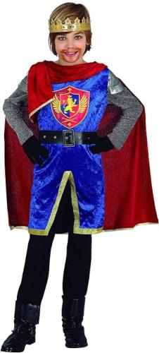 COSTUME DA RE MEDIEVALE BAMBINO TAGLIA 7-9 ANNI