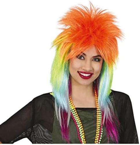 PARRUCCA ROCK MULTICOLORE IN CONFEZIONE