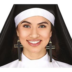 ORECCHINI CROCE 9 CM SUORA