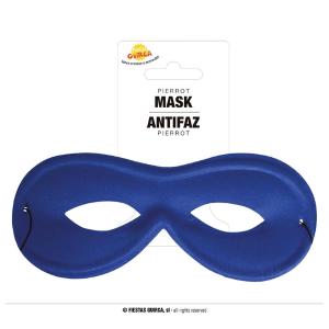 MASCHERA PIERROT IN SETA BLU ADULTO