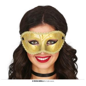 MASCHERA COLORE ORO CARNEVALE