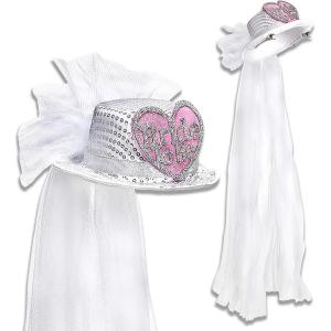 CAPPELLO A CILINDRO CON CUORE BRIDE TO BE IN PAILLET