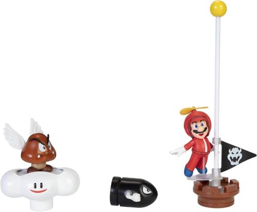 NINTENDO SUPER MARIO DIORAMA CLOUD CON PERSONAGGI ARTICOLATI 6 CM