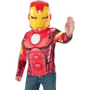 SET IN SCATOLA IRON MAN: TOP CON MUSCOLI E MASCHERA