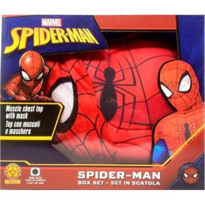 SET IN SCATOLA SPIDERMAN: TOP CON MUSCOLI E MASCHERA