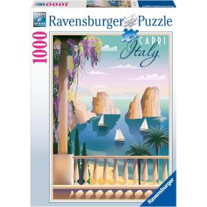 PUZZLE 1000 PZ FOTO CARTOLINA DA CAPRI, ITALIA