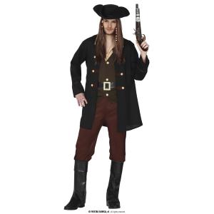 COSTUME PIRATA BUCANIERE CORSARO JACK ADULTO TAGLIA XL 54-56