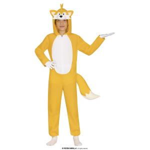 COSTUME DA VOLPE GIALLA BAMBINO TAGLIA 3-4 ANNI TAILS, SONIC