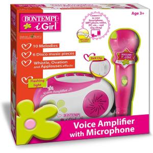 MICROFONO CON AMPLIFICATORE E CONNESSIONE MP3 FUXIA