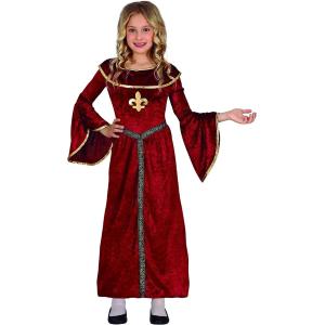 COSTUME PRINCIPESSA DAMA MEDIEVALE TAGLIA 7-9 ANNI