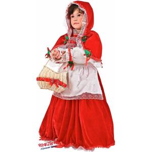 COSTUME CAPPUCCETTO ROSSO IN VELLUTO MIS. 4 ANNI