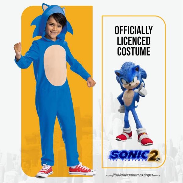 COSTUME SONIC 3 TAGLIA M 7-8 ANNI 