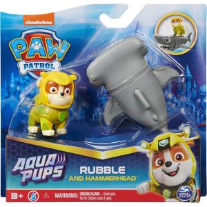 PAW PATROL CUCCIOLI TEMATIZZATI AQUA PUPS - RUBBLE E PESCE MARTELLO