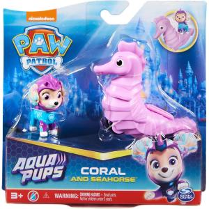 PAW PATROL CUCCIOLI TEMATIZZATI AQUA PUPS - CORAL E CAVALLUCCIO MARINO