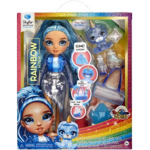 RAINBOW HIGH BAMBOLA FASHION DOLL- SKYLER BLU CON SLIME ANIMALE MAGICO E ACCESSORI