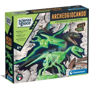 SCIENZA E GIOCO ARCHEOGICANDO PTERANODONTE E VELOCIRAPTOR