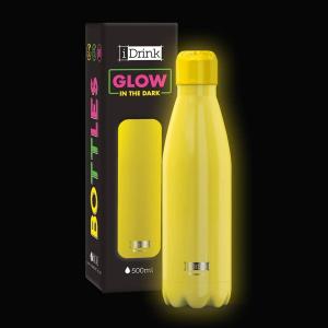 BORRACCIA BOTTIGLIA TERMICA 500 ML GLOW IN THE DARK GIALLO