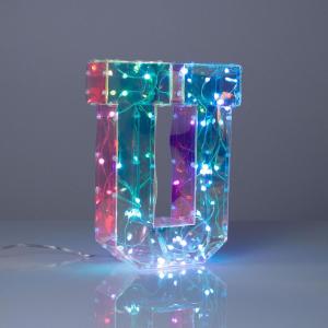 LAMPADA LETTERA ALFABETO LED U