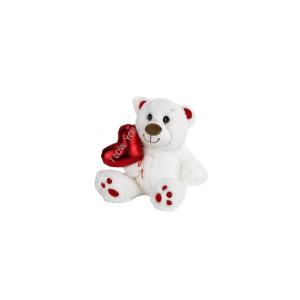 PELUCHE ORSO BIANCO SAN VALENTINO H 20 CM I LOVE YOU