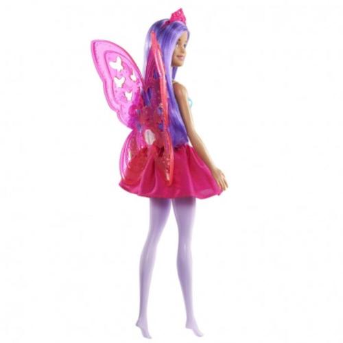 BARBIE DREAMTOPIA 30 CM FATINA BALLERINA CON VESTITO CELESTE E FUCSIA