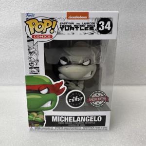 FUNKO POP - COMICS TURTLES TARTARUGHE NINJA MICHELANGELO 34 CHASE BIANCO E NERO