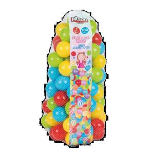 RETE CON 100 PALLINE COLORATE 6 CM SACCA
