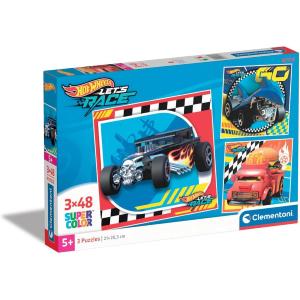 PUZZLE 3X48 PZ QUADRATO HOTWHEELS