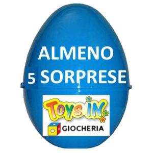 UOVO TOYS IN GRANDE PASQUA AZZURRO BLU MASCHILE  5 SORPRESE