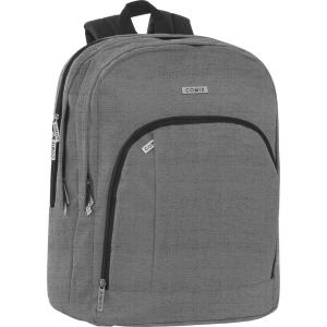 ZAINO ORGANIZZATO MONOCOLORE GRIGIO MELANGE COMIX