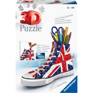 PUZZLE 3D PORTAPENNE SNEAKER UNION JACK ENGLISH