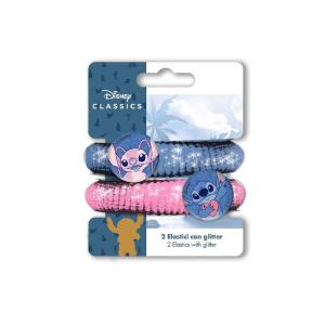 2 ELASTICI PER CAPELLI GLITTER STITCH