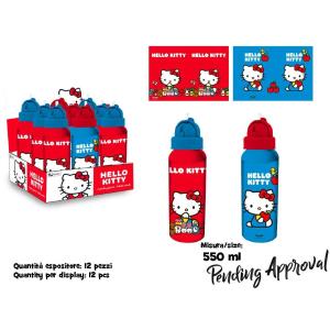 BORRACCIA BOTTIGLIA ALLUMINIO CON CANNUCCIA 550 ML HELLO KITTY